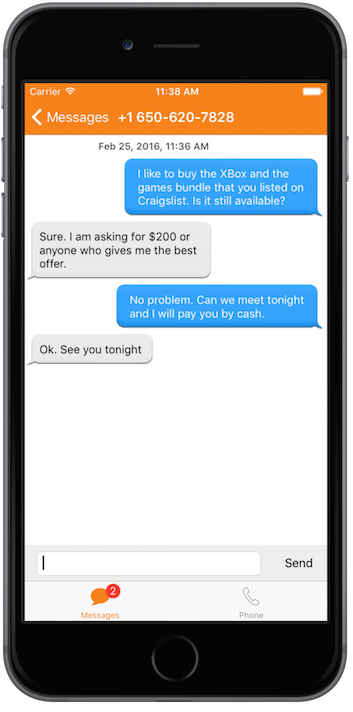 free text phone numbers