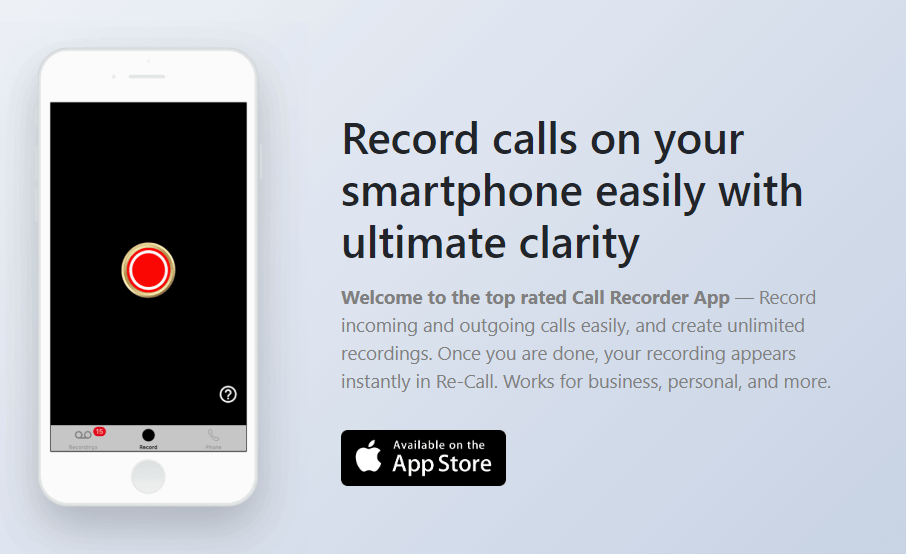 ReCall call recording app solves how to record phone calls on landline