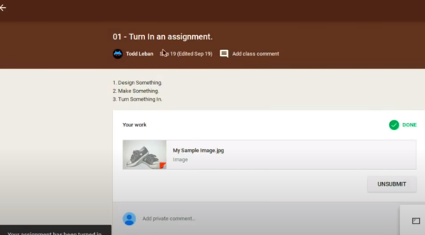 how to upload homework in google classroom