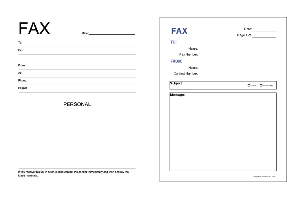 how to do a cover letter for fax