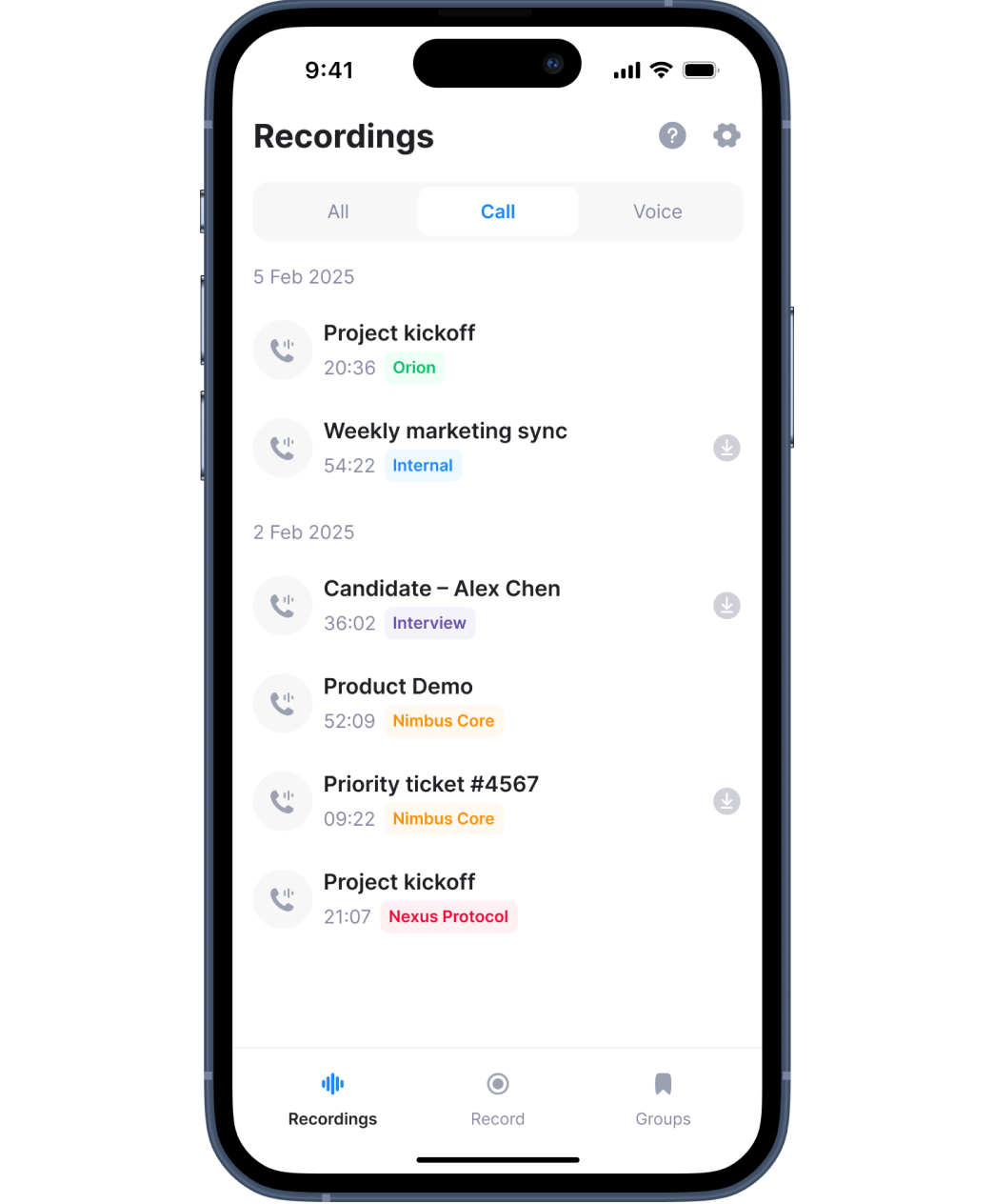 Rec-all for business and productivty